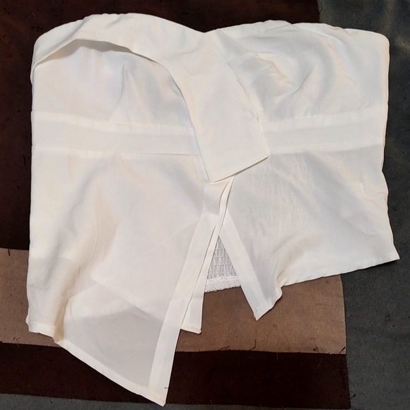 Shein NYOT white asymmetrical crop top - Picture 1 of 6